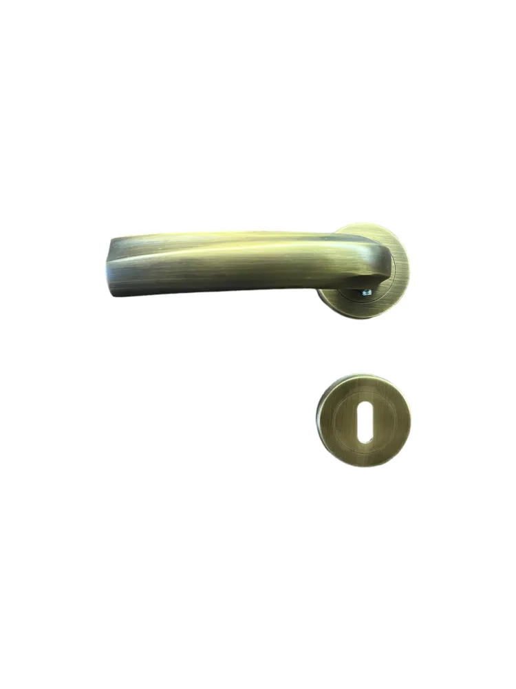 DOOR HANDLE FLUDIC MAT BRASS