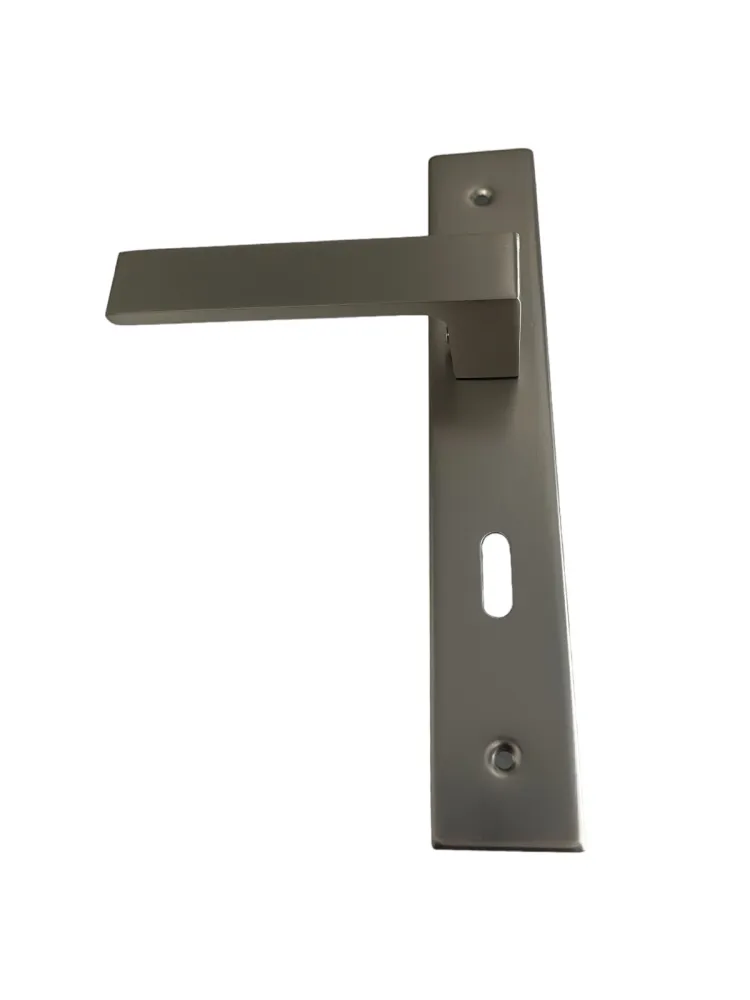 DOOR HANDLE on PLATE art.:A22 with MAT NICKEL