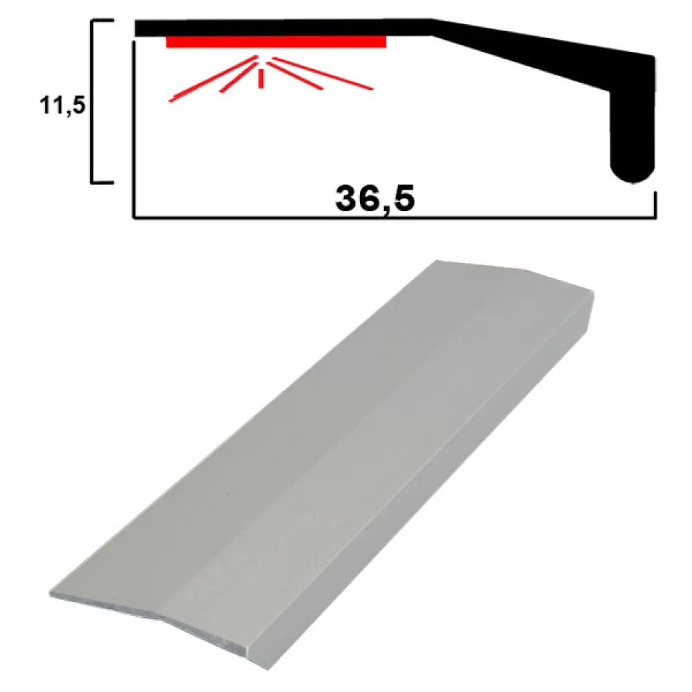 ALUMINIUM PROFILE HANDLE WITH ADHESIVE TAPE 2800mm