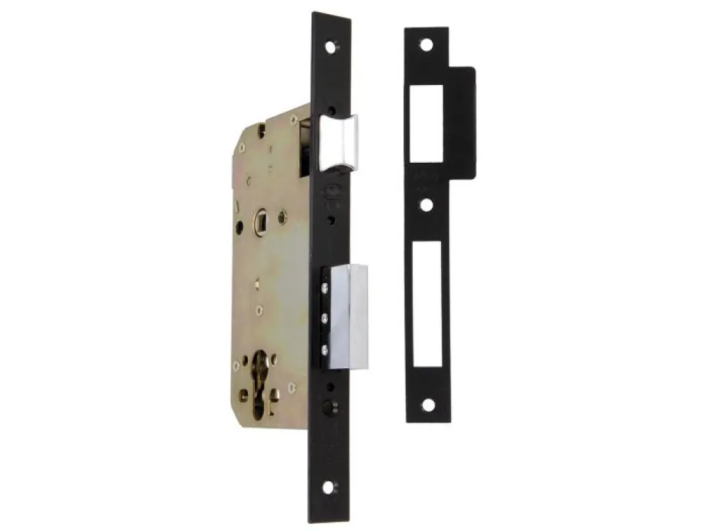 CYLINDER MORTISE LOCK 50/70 BLACK
