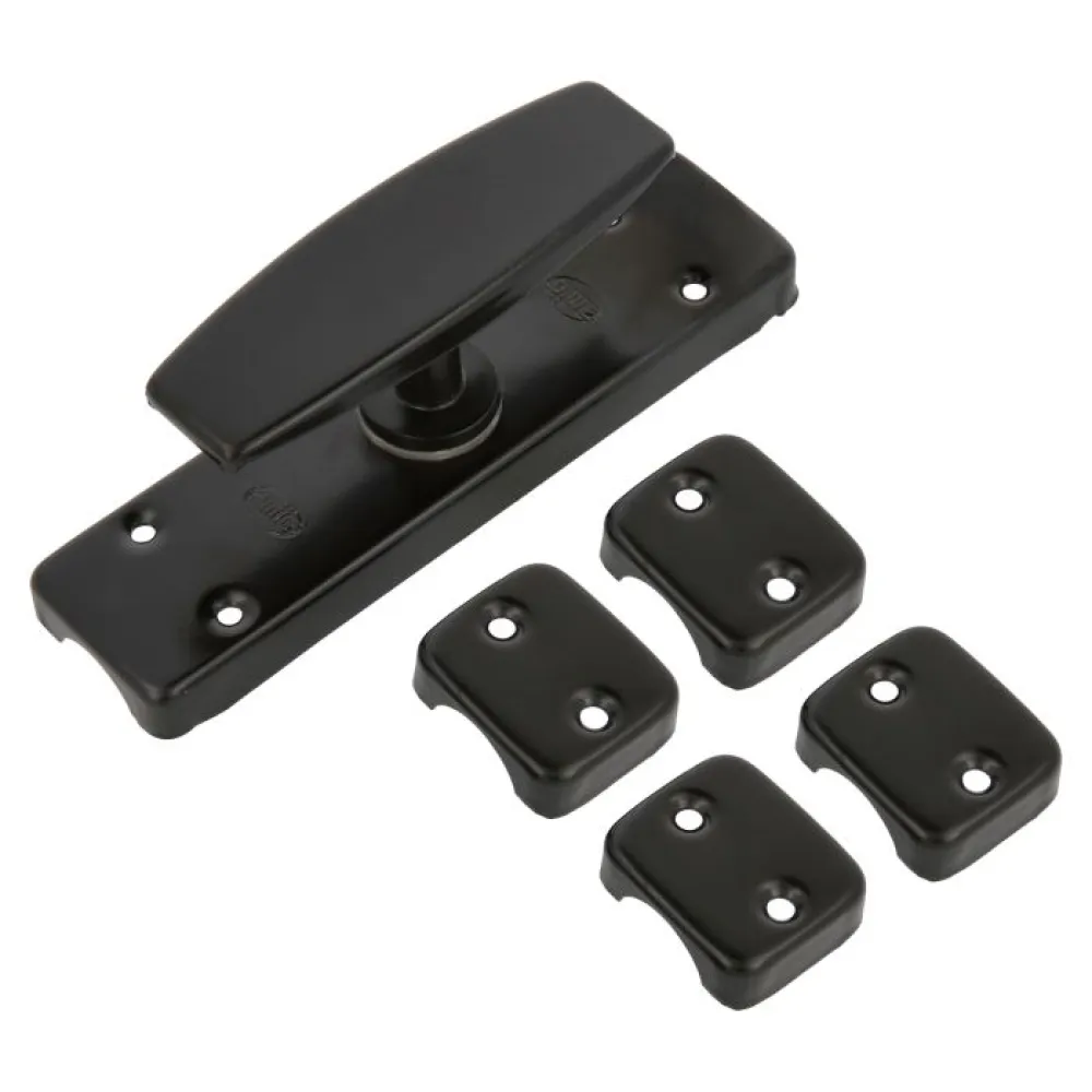 WINDOW RIM HANDLE art.: 20457 c/w BAR SUPPORTS BLACK