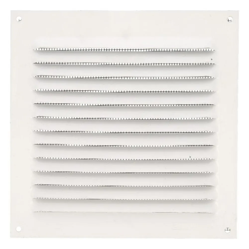 ALUMINIUM VENTILATION WITH NET 150x150mm WHITE