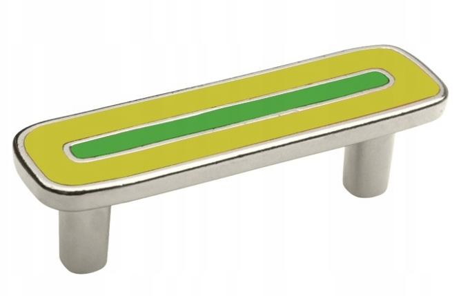 CABINET HANDLE art.:15064 64mm YELLOW/GREEN