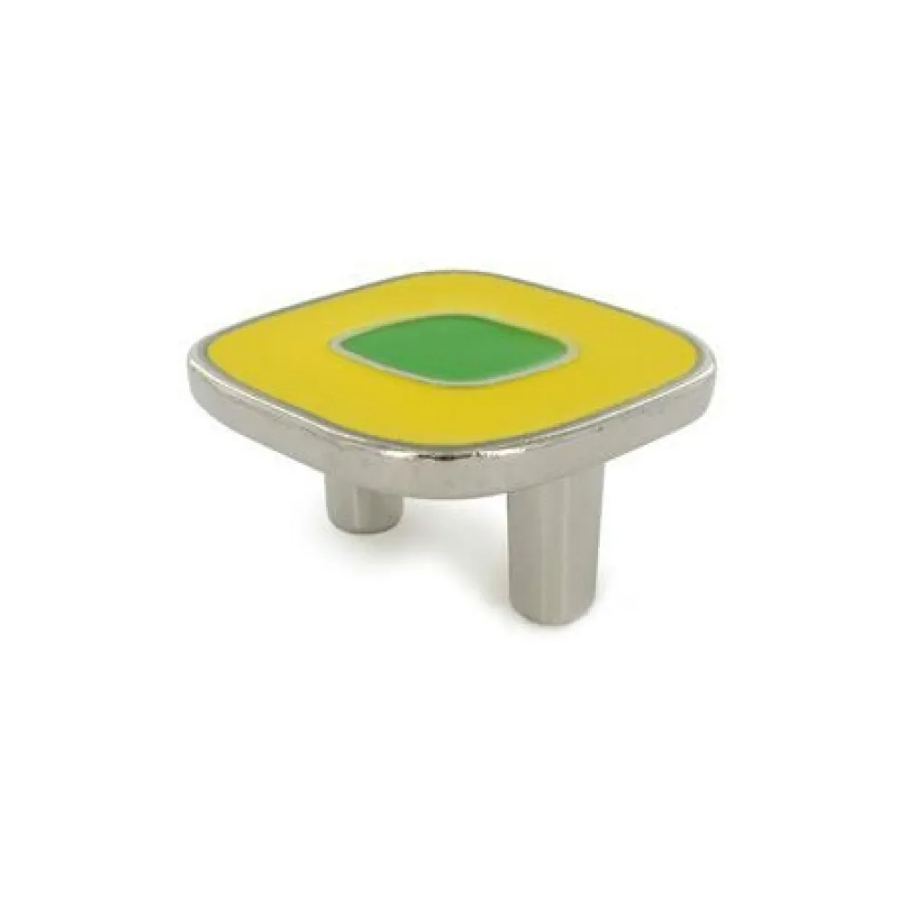 CABINET HANDLE art.:24064 32mm YELLOW/GREEN