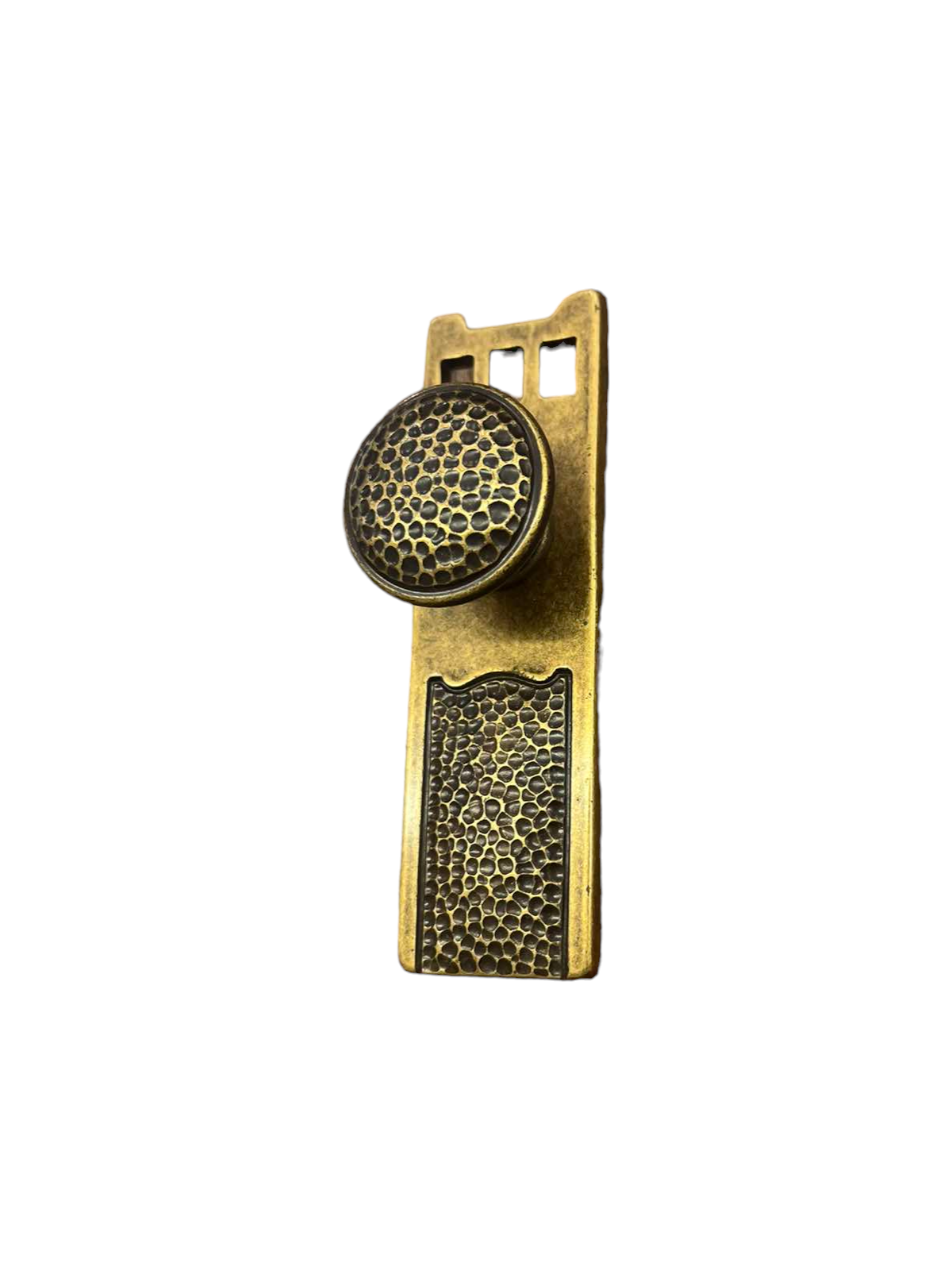 CABINET KNOB on PLATE art.:25446 BRASS