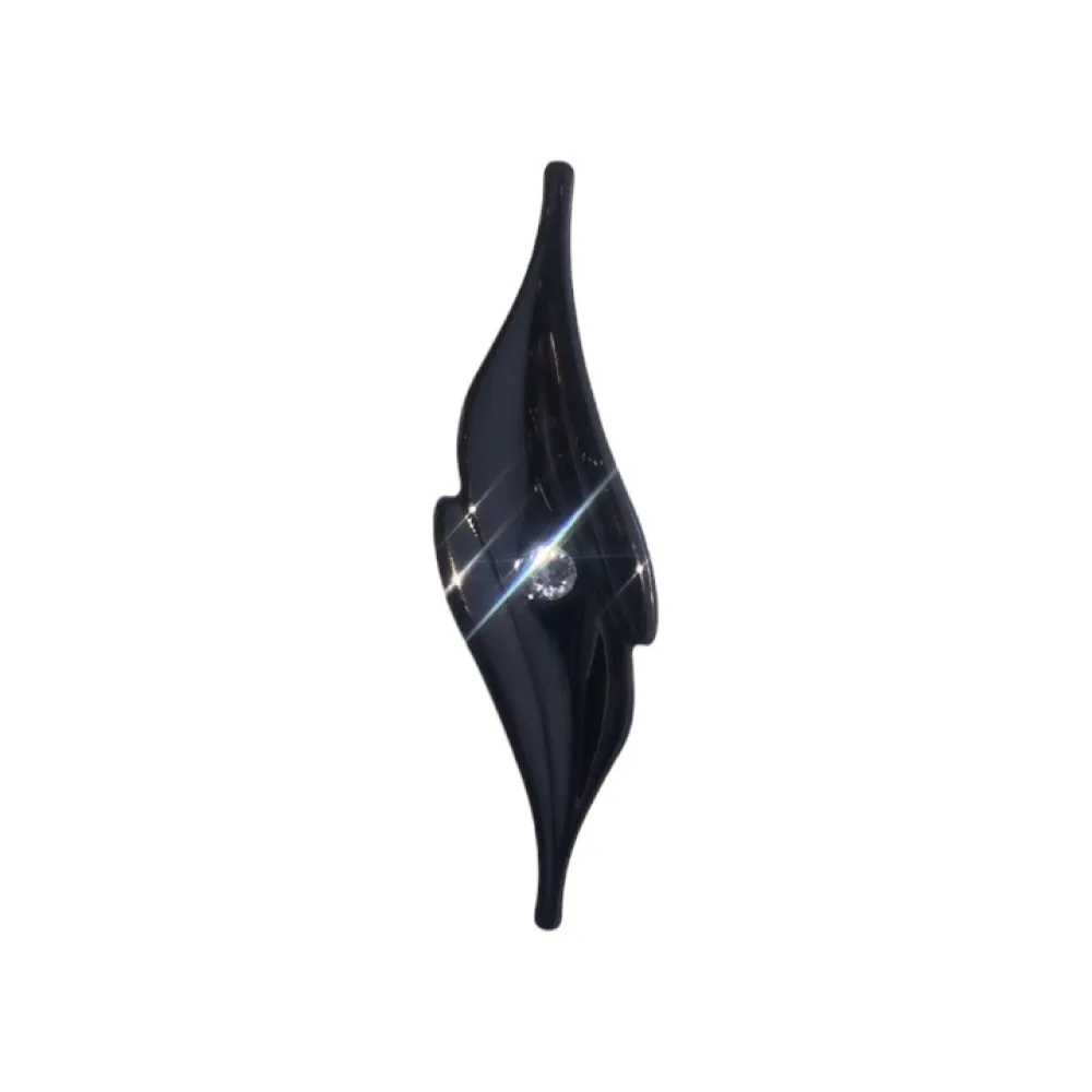 CABINET HANDLE AMELIE 170mm BLACK NICKEL / swarovski