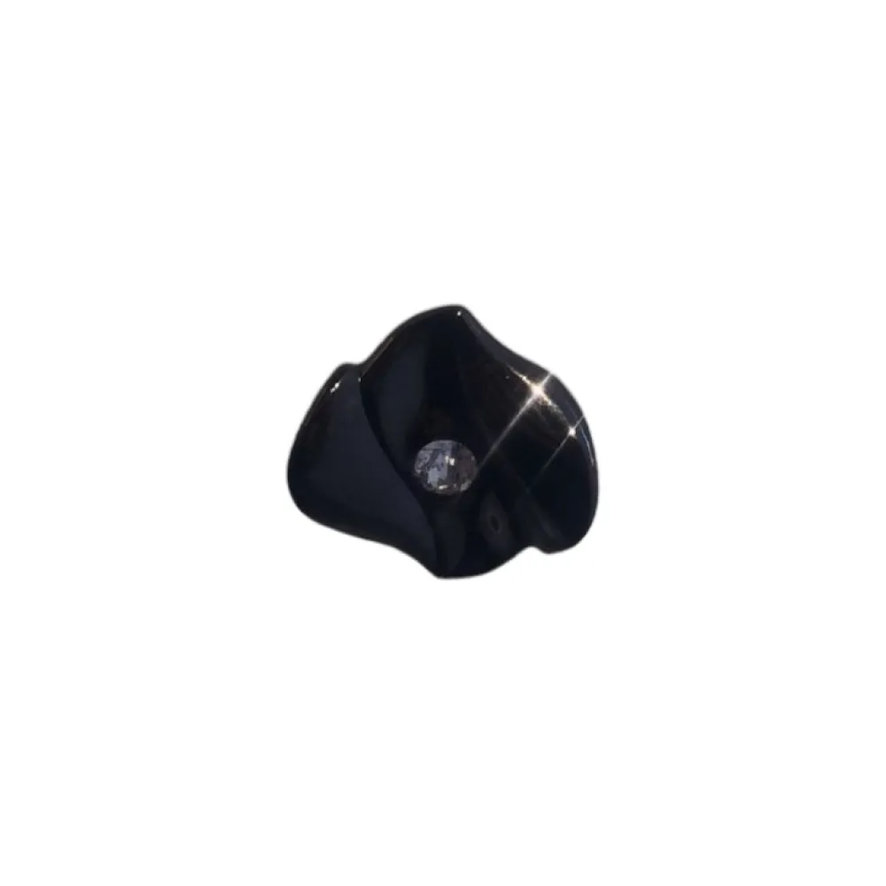 CABINET KNOB AMELIE 59mm BLACK NICKEL / swarovski