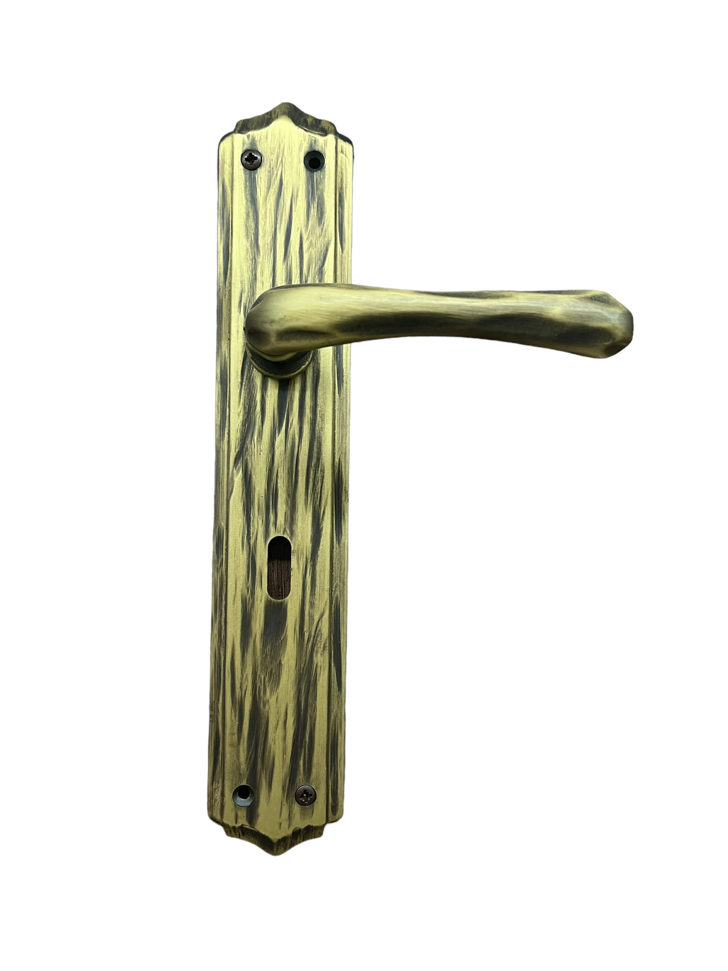 DOOR HANDLE on PLATE art.: 0454 MAT BRASS