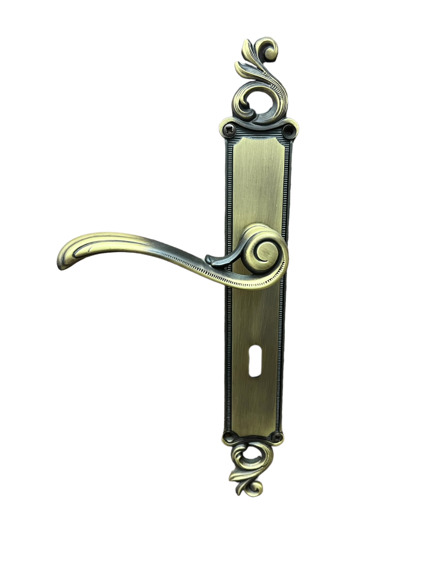 DOOR HANDLE on PLATE art.: 8484 MAT BRASS