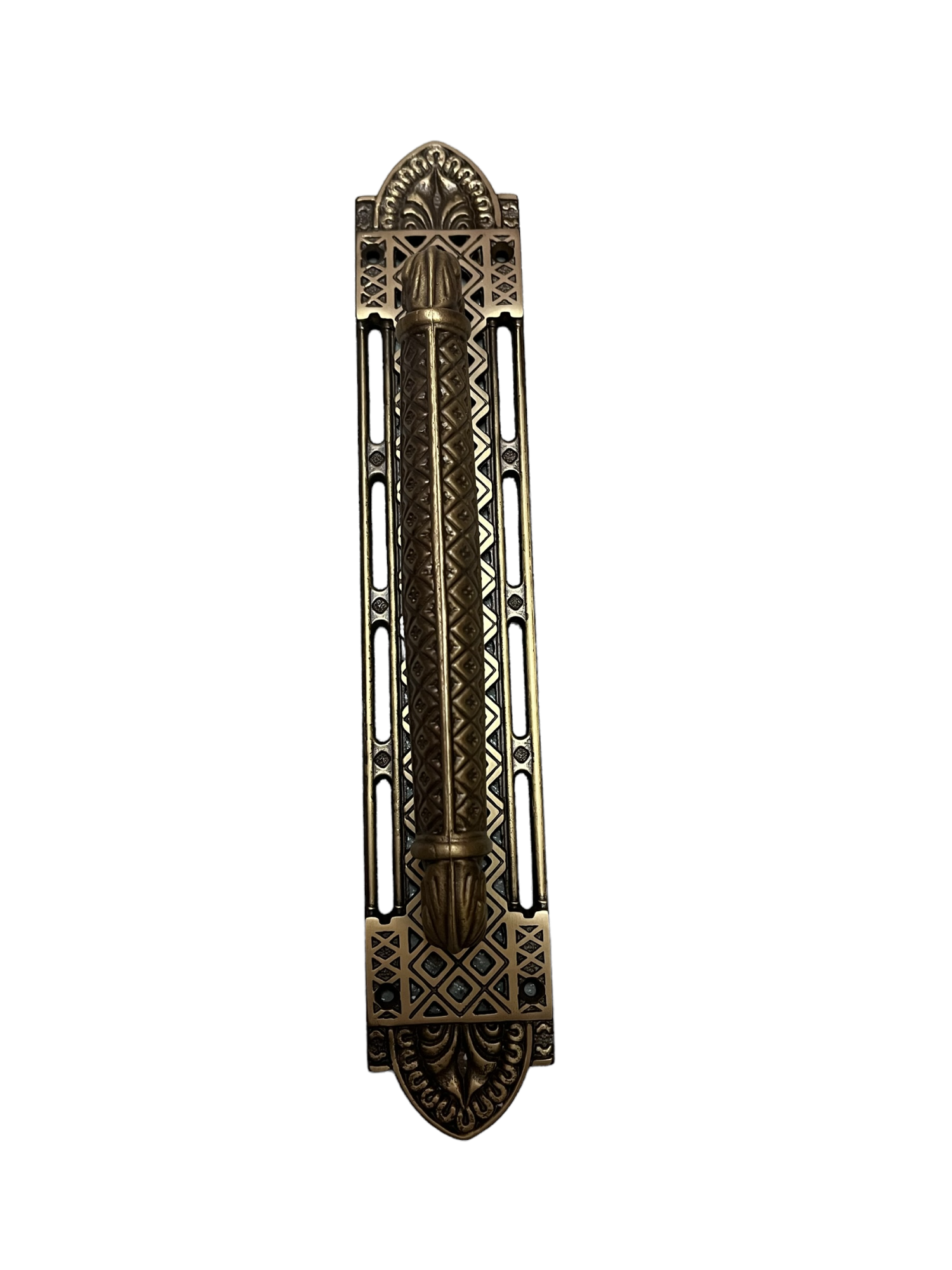 PULL HANDLE ON PLATE COBA art.: 913 ANTIQUE BRASS
