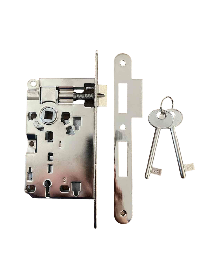 DOOR LOCK FEPA 50/70 KEY - NICKEL