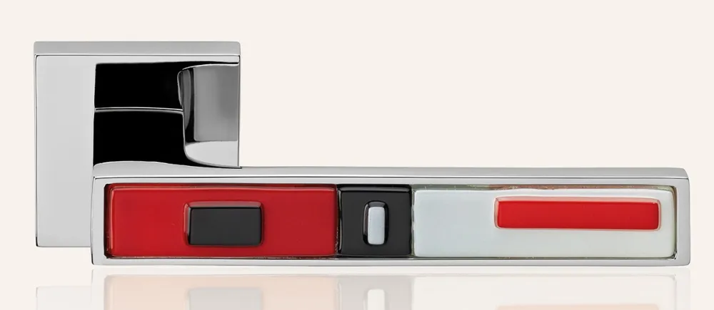 DOOR HANDLE - BRERA/10 - CHROME  with glass inserts