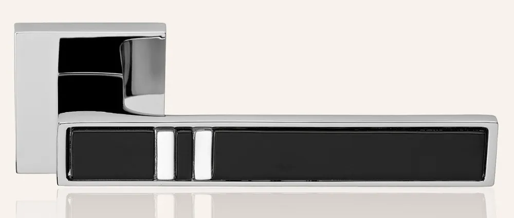 DOOR HANDLE - BRERA/13 - CHROME with glass inserts