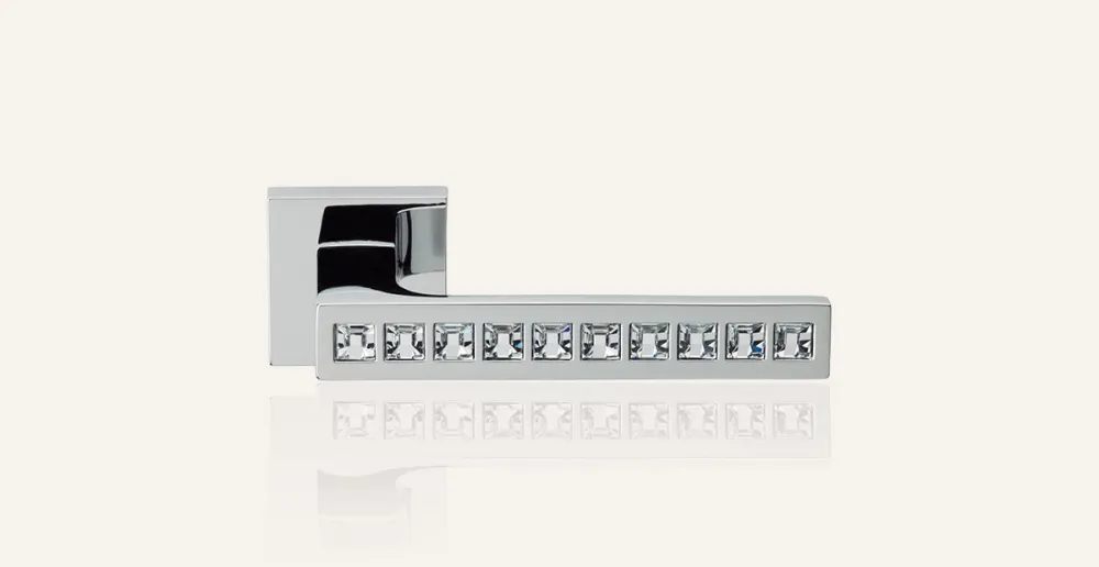 DOOR HANDLE - REFLEX - CHROME/ with Swarovski® crystals