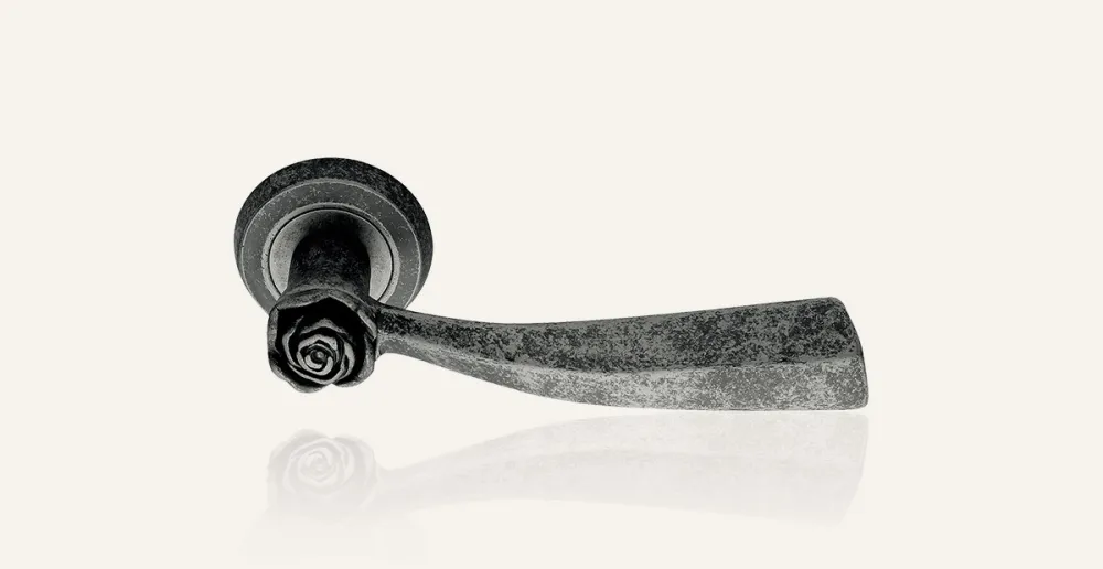 DOOR HANDLE - ROSE - ANT.SILVER