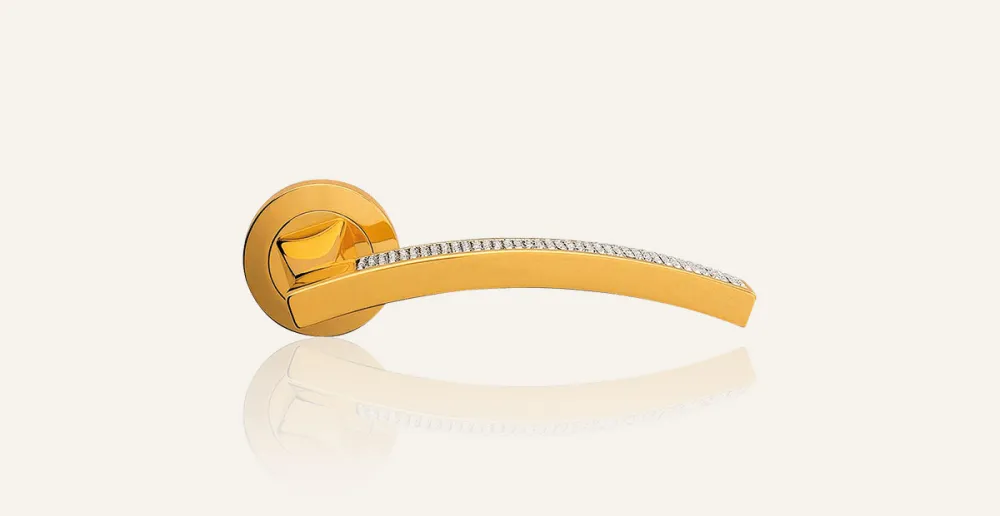 DOOR HANDLE - PROFILO CRYSTAL - GOLD PLATED / with Swarovski® crystals