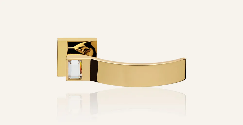 DOOR HANDLE - ELIOS - GOLD PLATED / with Swarovski® crystals
