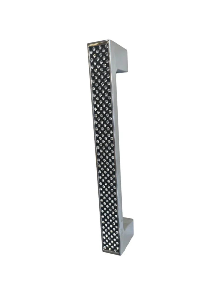 PULL HANDLE – ZEN - L=200mm CHROME / with black Swarovski® crystals