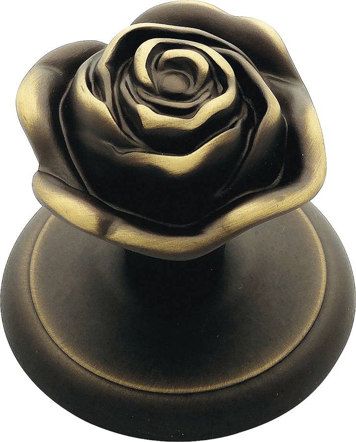 DOOR KNOB - ROSE - BRASS MAT (FIXED)