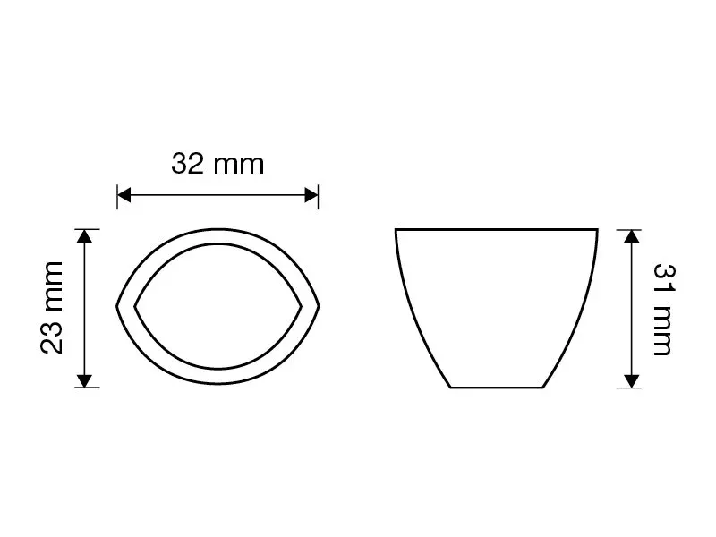 CABINET KNOB - ELIPSE CRYSTAL - CHROME