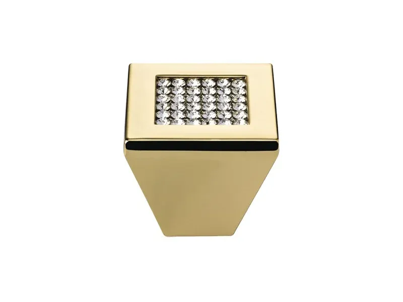 CABINET KNOB - MESH CRYSTAL - GOLD