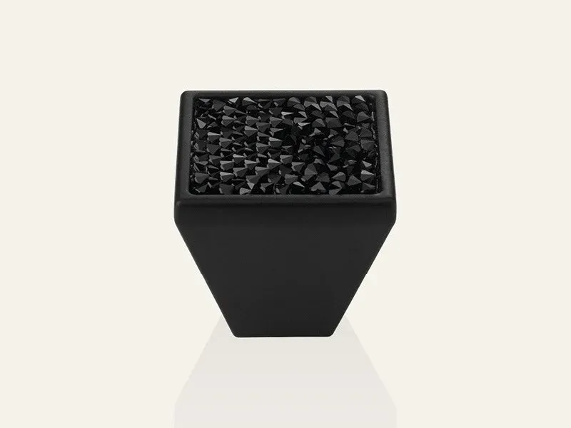 CABINET KNOB - ROCKS BLACK - BLACK MAT