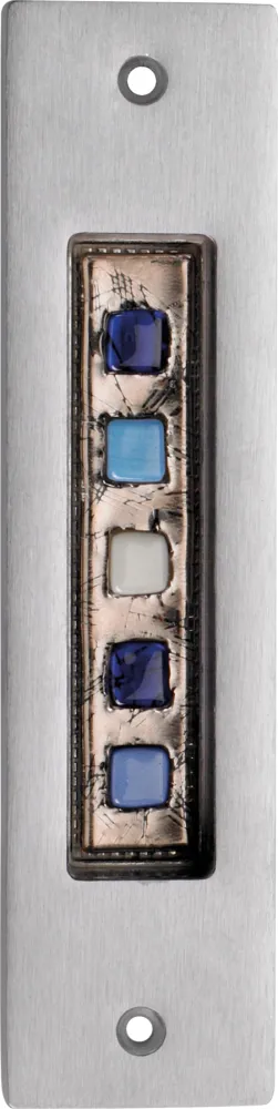 RECESSED SLIDING HANDLE - BRERA/05 - CHROME / with glass inserts
