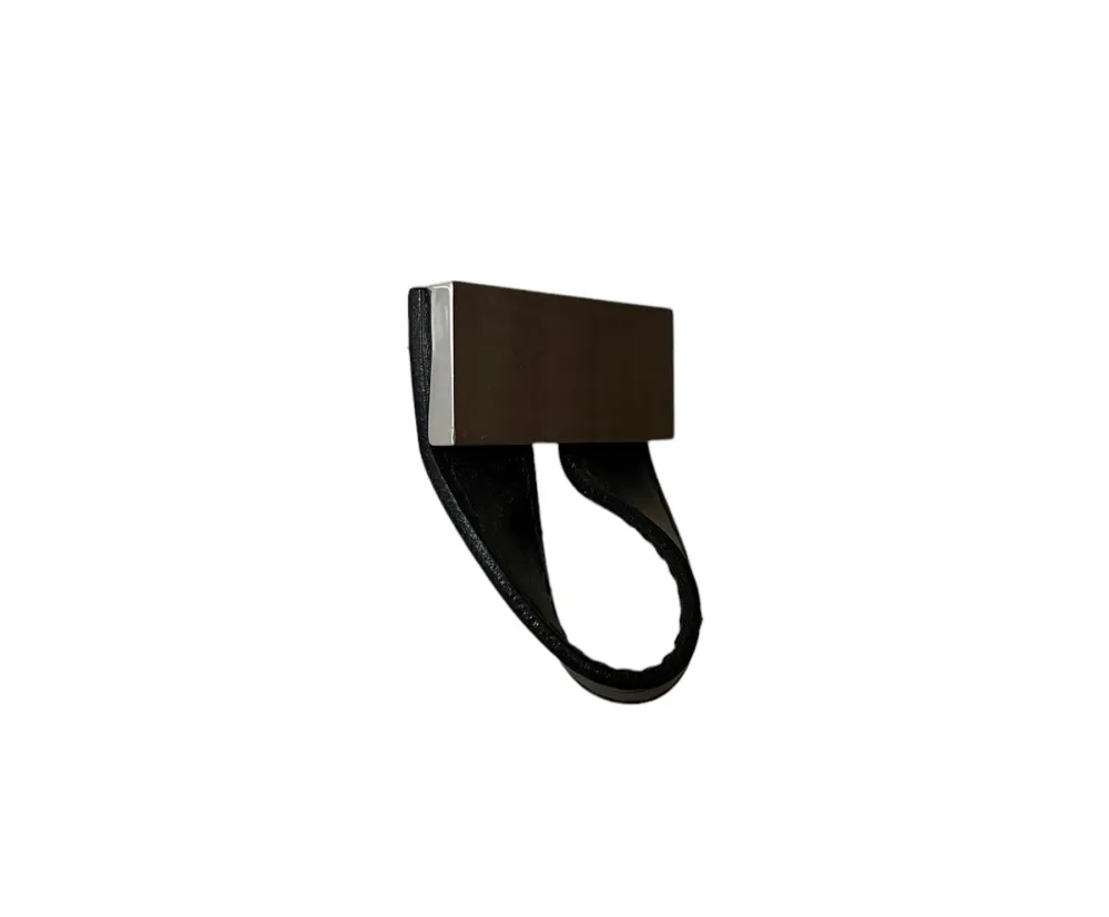CABINET KNOB art.: 12815 32mm CHROME / BLACK LEATHER