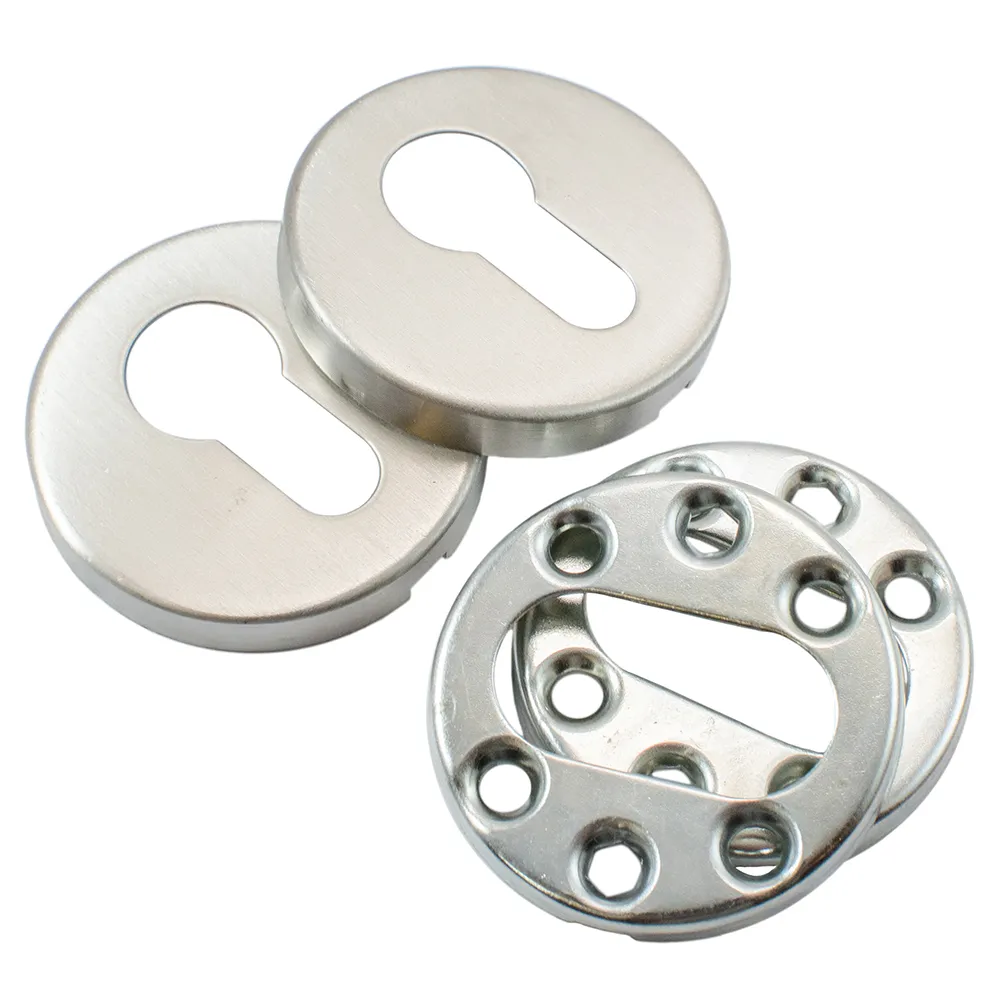SET CYLINDER KEY HOLE COVERS CISA St.St.