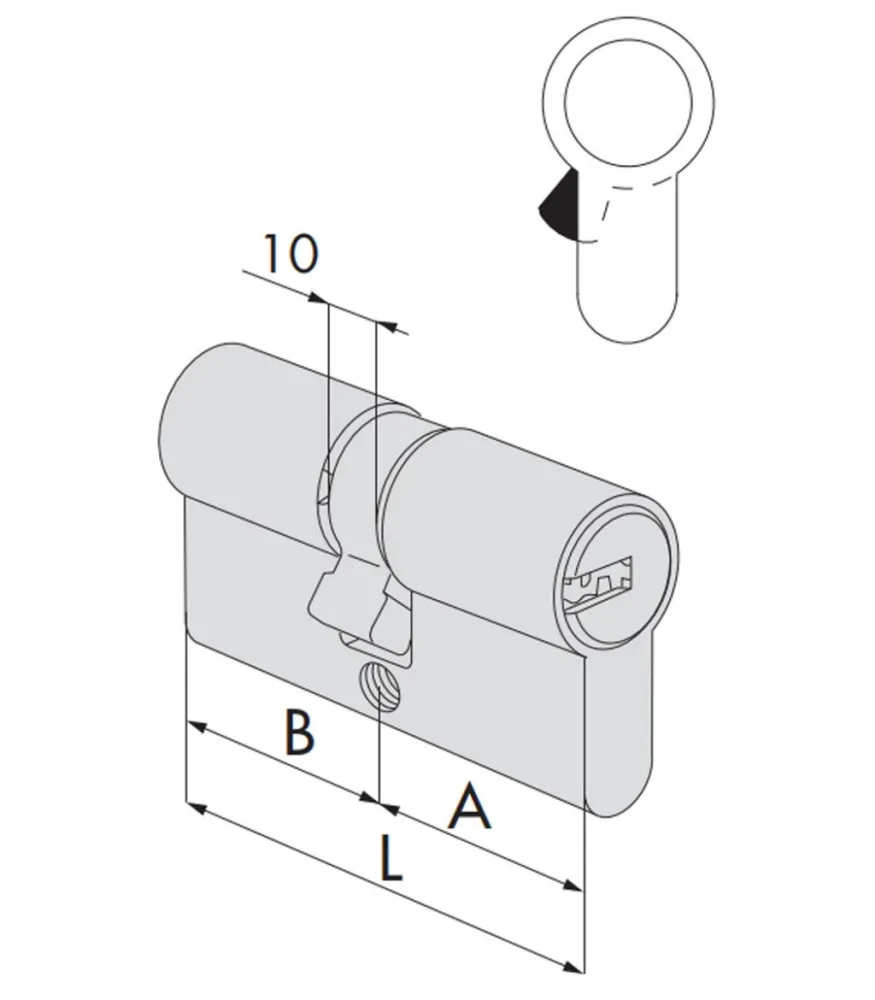 SET MASTER KEYED SECURITY CISA CYLINDERS (2X30-45 + 1X35-35)