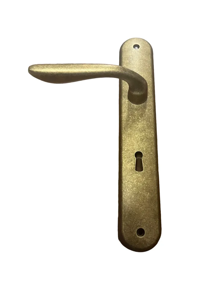 DOOR HANDLE ON PLATE art.: 310 ANTIQUE BRASS