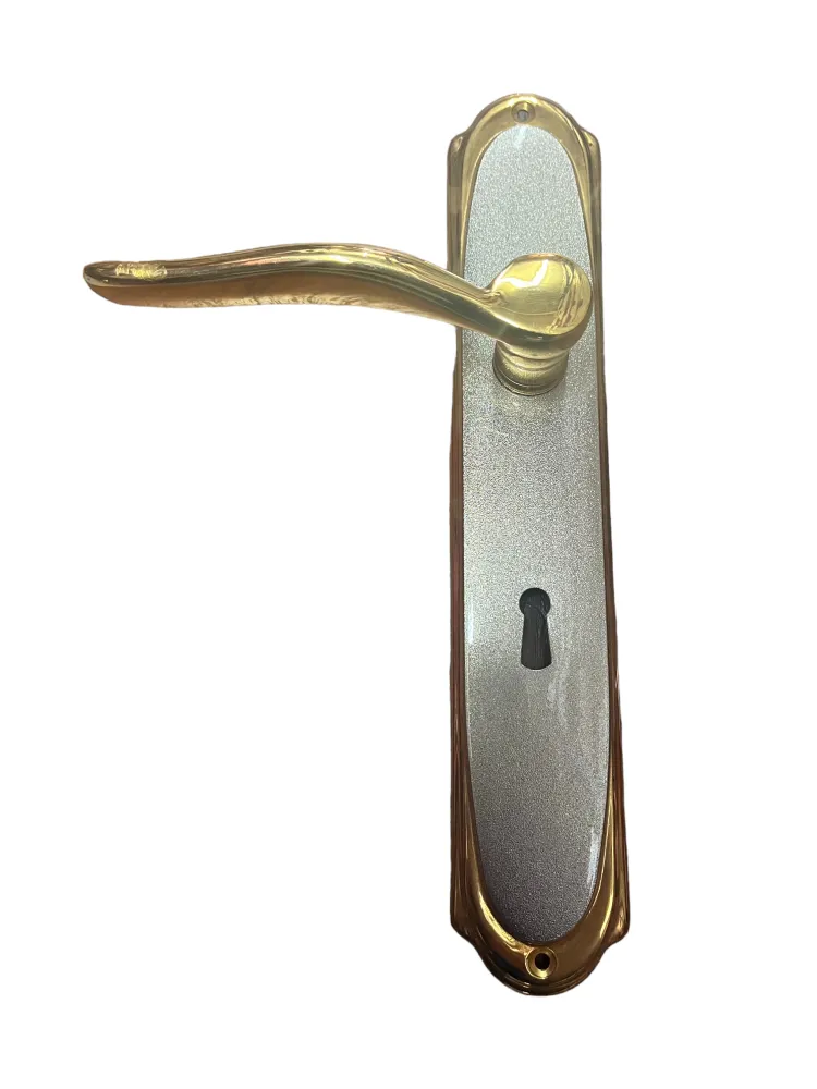DOOR HANDLE ON PLATE art.: 341 GOLD / SILVER