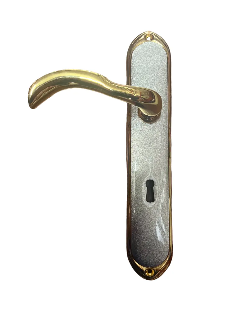 DOOR HANDLE ON PLATE art.: 453 GOLD / SILVER