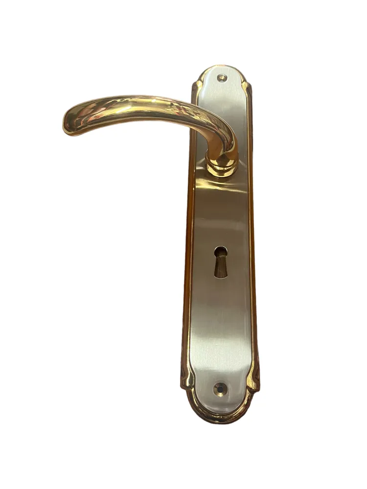 DOOR HANDLE ON PLATE art.: 5016 GOLD / SILVER