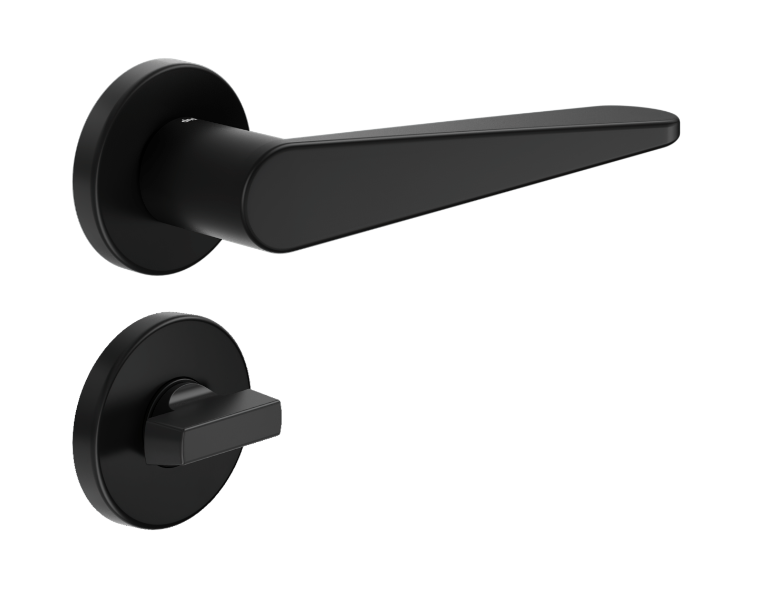 DOOR HANDLE IKI with WC INDICATOR MATT BLACK