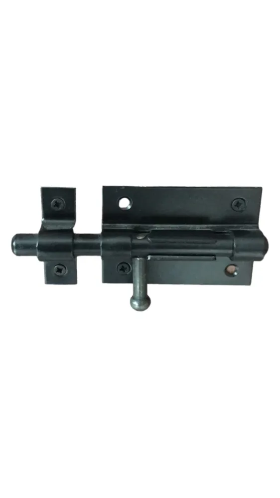 PADLOCKABLE DOOR BOLT art.: 454C / 85mm BLACK