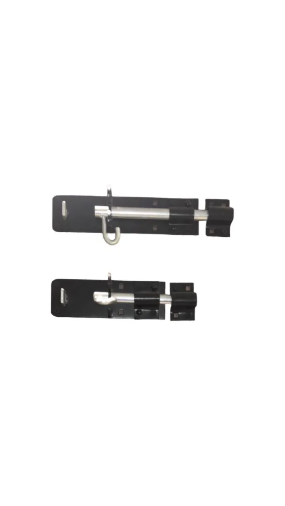 PADLOCKABLE BOLT art.:2A - 20cm BLACK