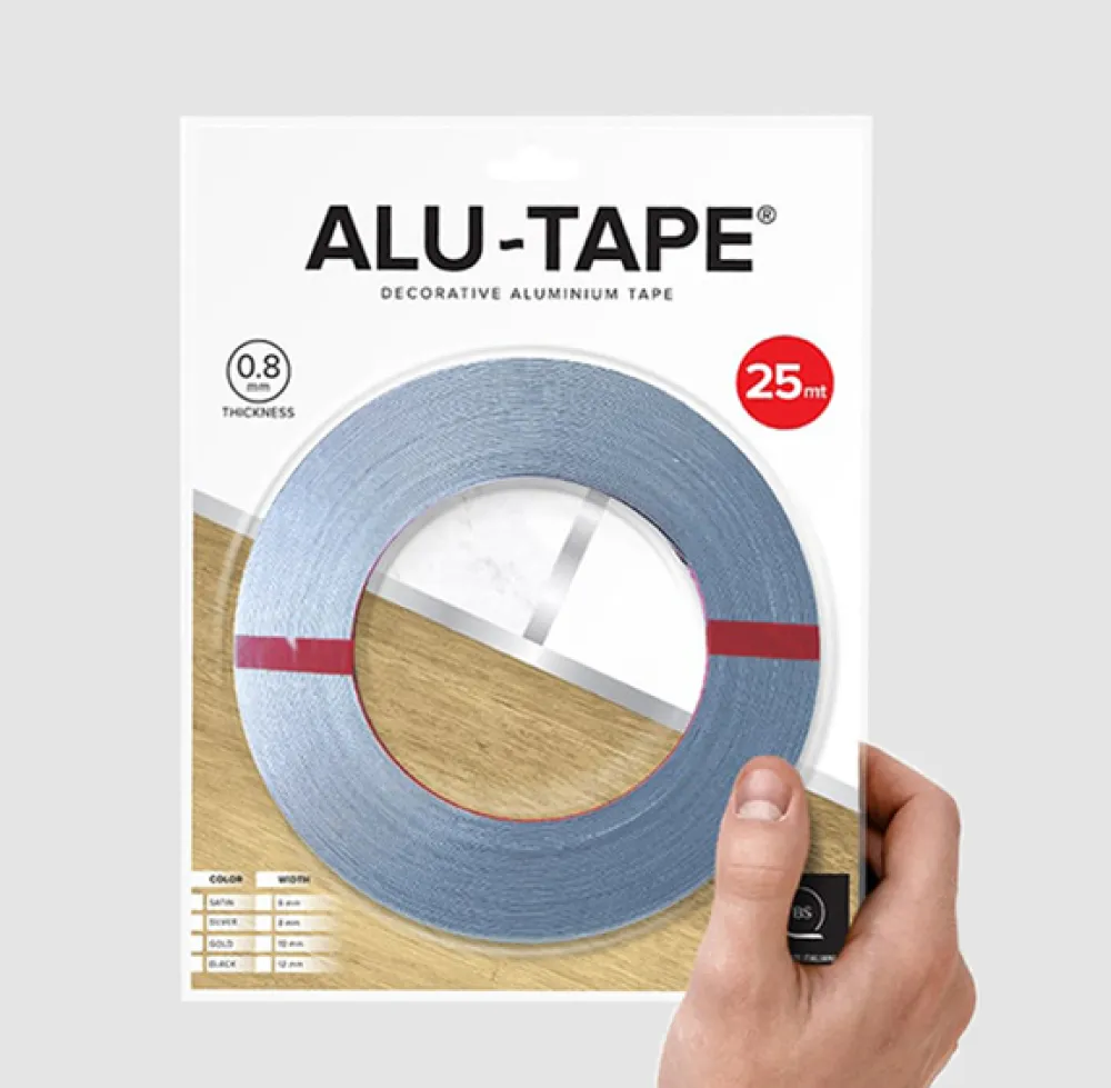 ALU-TAPE STRIPS 0.5x8mm MATT BLACK (25meters)