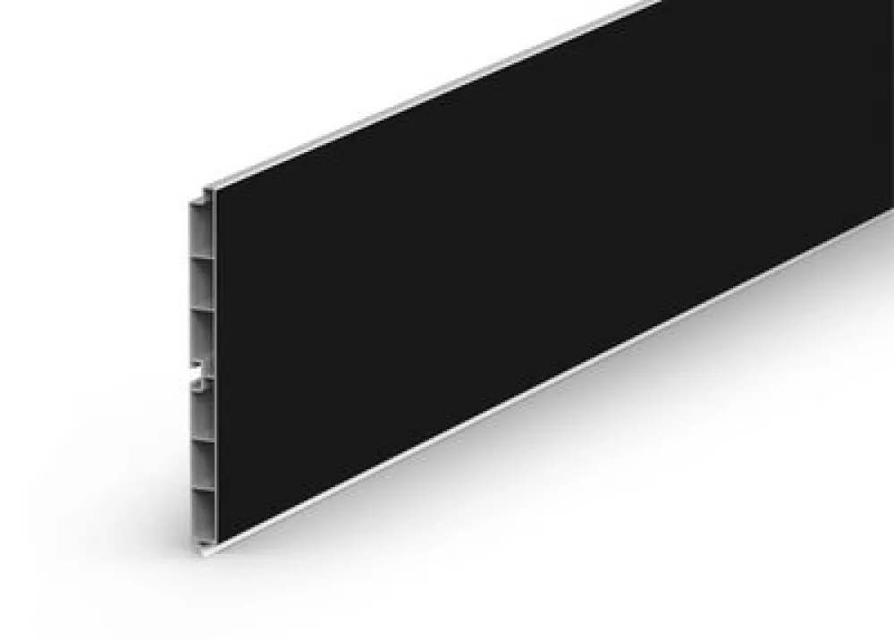 Plinth Panel, PVC, Black, H=100mm, L=4000mm