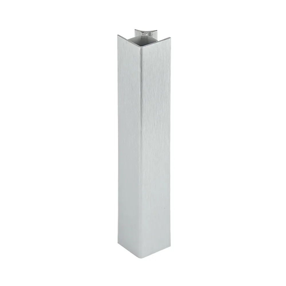 PVC CORNER FOR PLINTH, SILVER, H=120mm