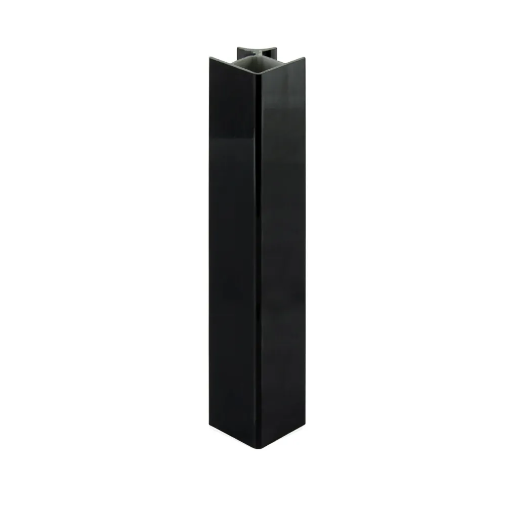 PVC CORNER FOR PLINTH, BLACK, H=100mm