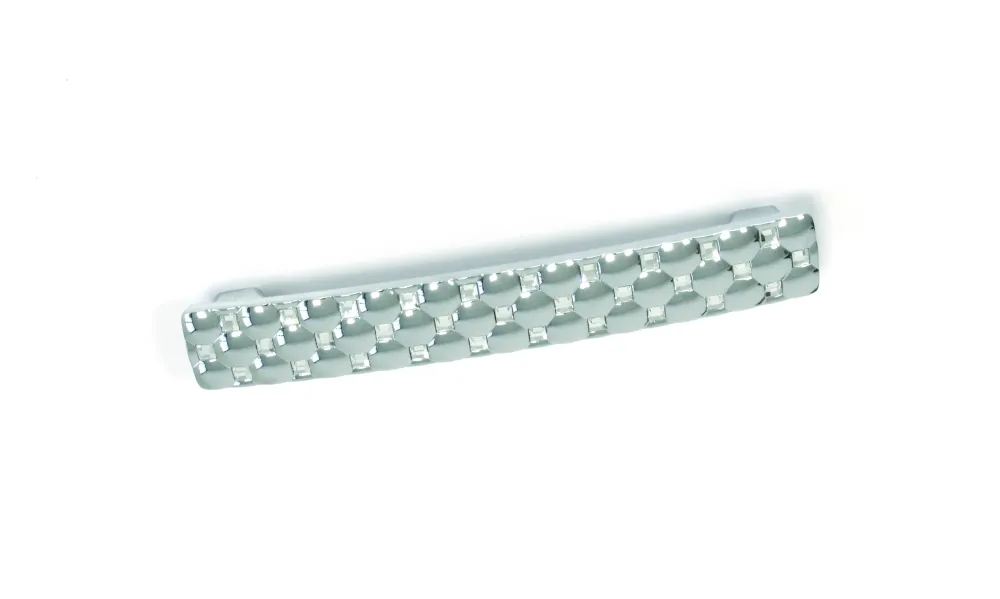 CABINET HANDLE art.: 640 128mm MAT NICKEL / with Swarovski® crystals