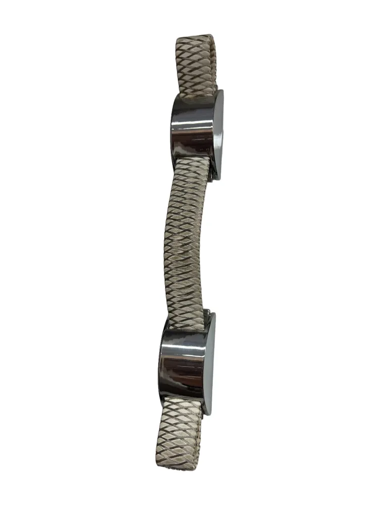 CABINET HANDLE art.:400.K32 96-160mm CHROME / WHITE LEATHER