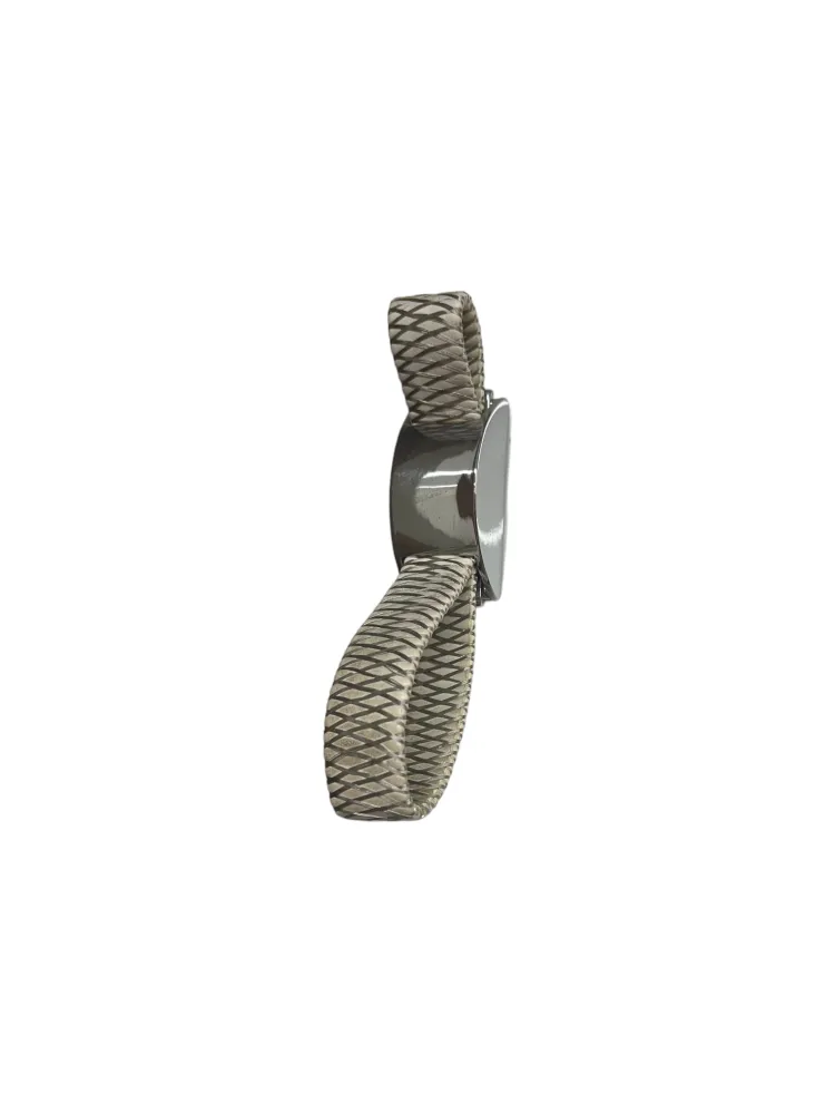 CABINET HANDLE art.: 401 32mm CHROME / WHITE LEATHER