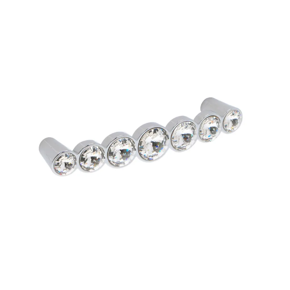 CABINET HANDLE art.:633 96mm CHROME / with Swarovski® crystals