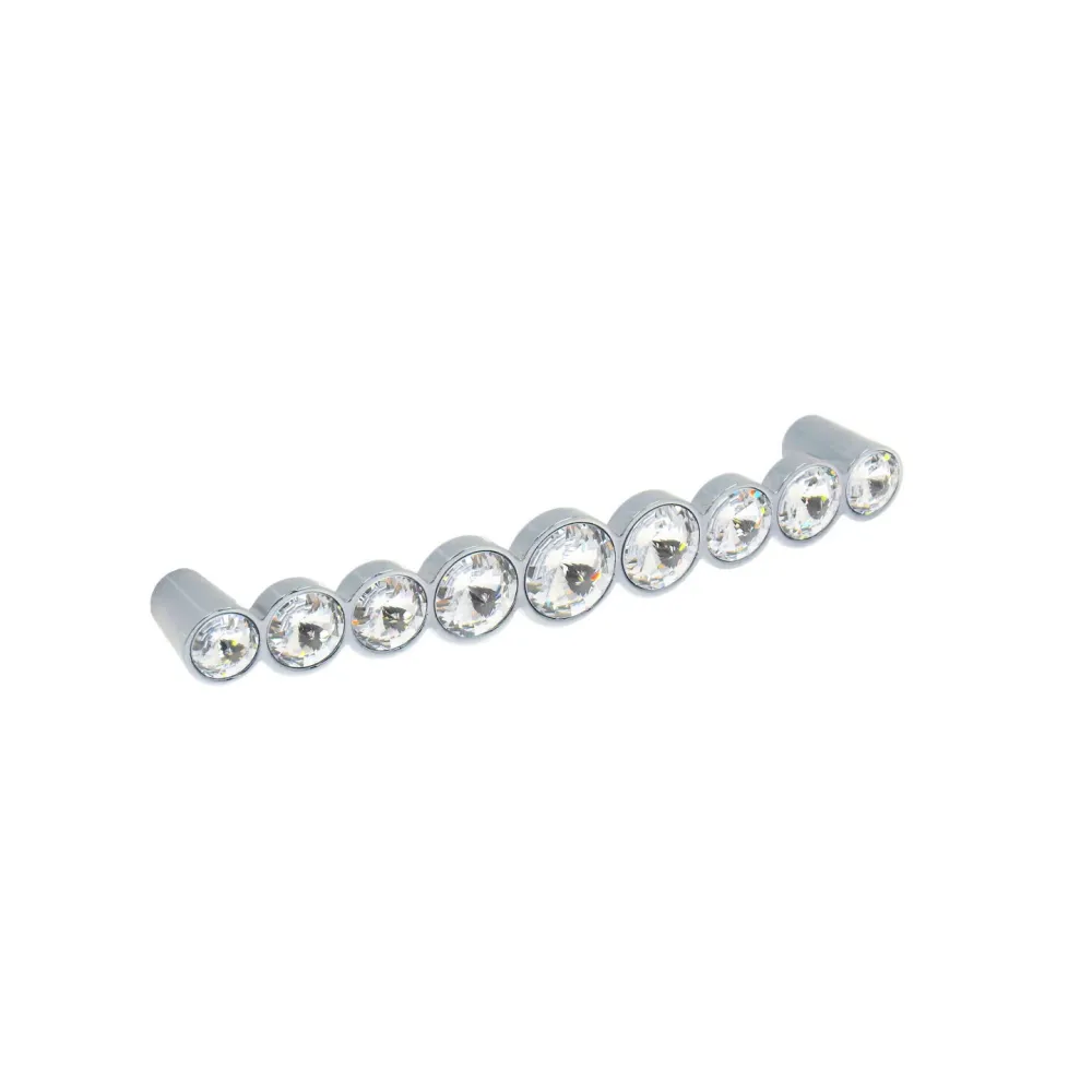 CABINET HANDLE art.:633 128mm CHROME / with Swarovski® crystals