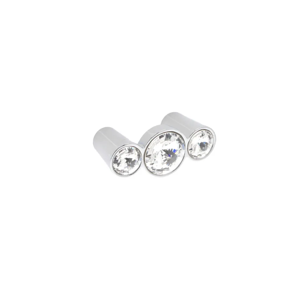 CABINET HANDLE art.: 633.C32.KR02 32mm CHROME with Swarovski® crystals