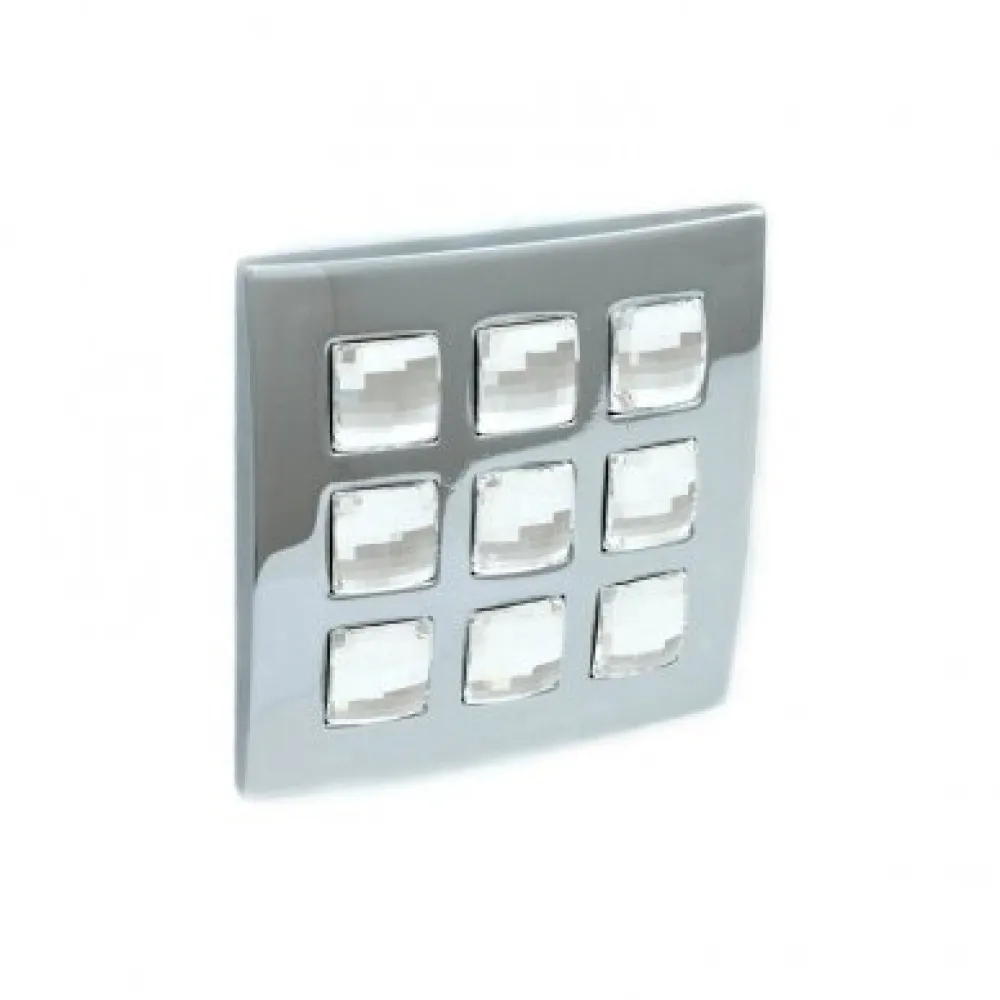 CABINET HANDLE art.: 655.016.KR02 16mm CHROME with Swarovski® crystals