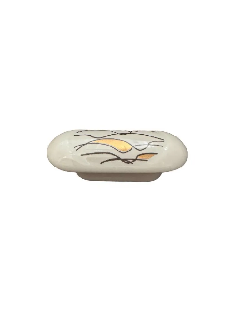 CABINET KNOB art.:P1022.0106AD 32mm PORCELAIN (GOLD)