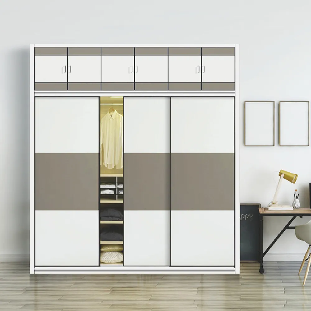 KIT T312 - BOTTOM RUNNING SYSTEM FOR TWO DOORS - SOFT CLOSING
